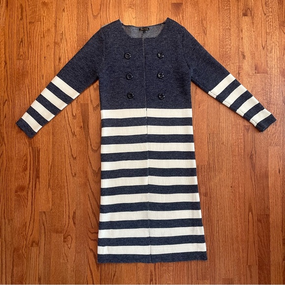 Baciano navy and white striped open cardigan size M,All Products : American Fashion Style Bags On Sale